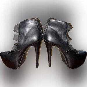 JustFab chunky stiletto pumps (6in)